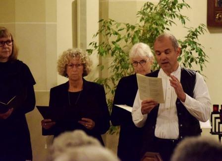 Mathias Mro&szlig; als Szenensprecher in Hugo Distler: Totentanz, St. Josef Brombach, 10.11.2019