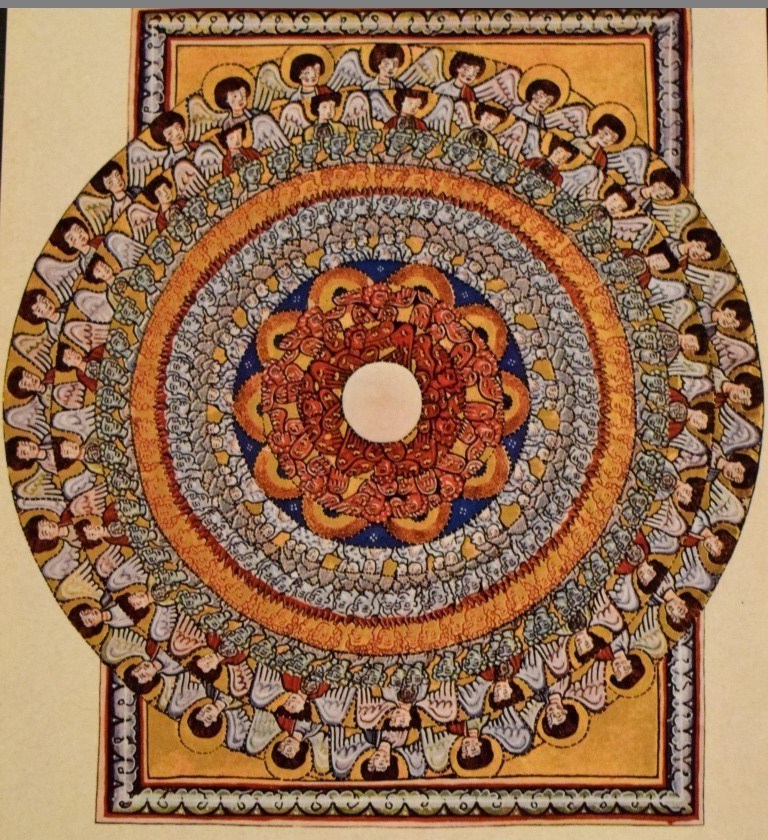 Scivias: "Die Himmlischen Hierarchien", nach dem Tod von H.v. Bingen entstanden, 9.11.2017, St.Peter & Paul, Inzlingen